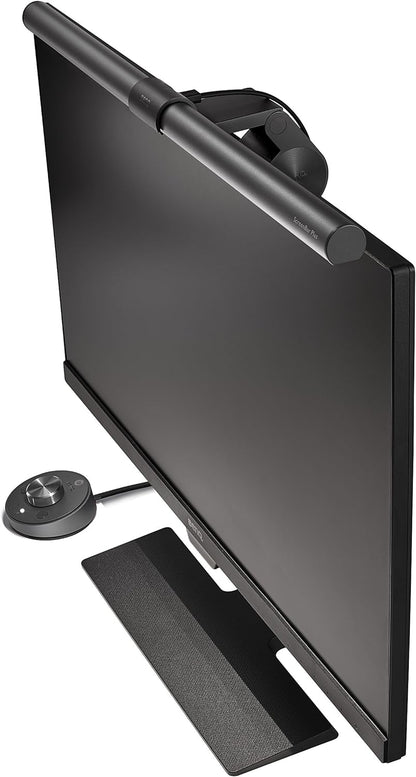 Screenbar plus E-Reading LED Computer Monitor Light Bar with Desktop Dial, Auto-Dimming and Hue Adjustment, No Screen Glare, Space Saving, USB Powered, Matte Silver