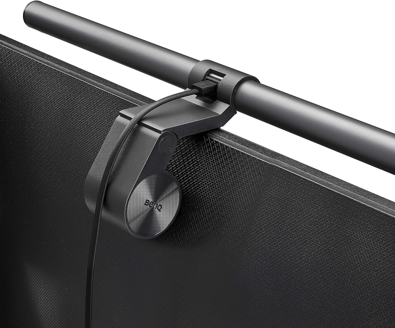 Screenbar plus E-Reading LED Computer Monitor Light Bar with Desktop Dial, Auto-Dimming and Hue Adjustment, No Screen Glare, Space Saving, USB Powered, Matte Silver